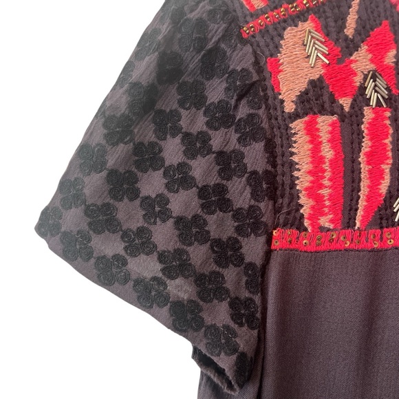 HD in Paris Nerine Embroidered Aztec boho Blouse size 6 - Picture 3 of 6
